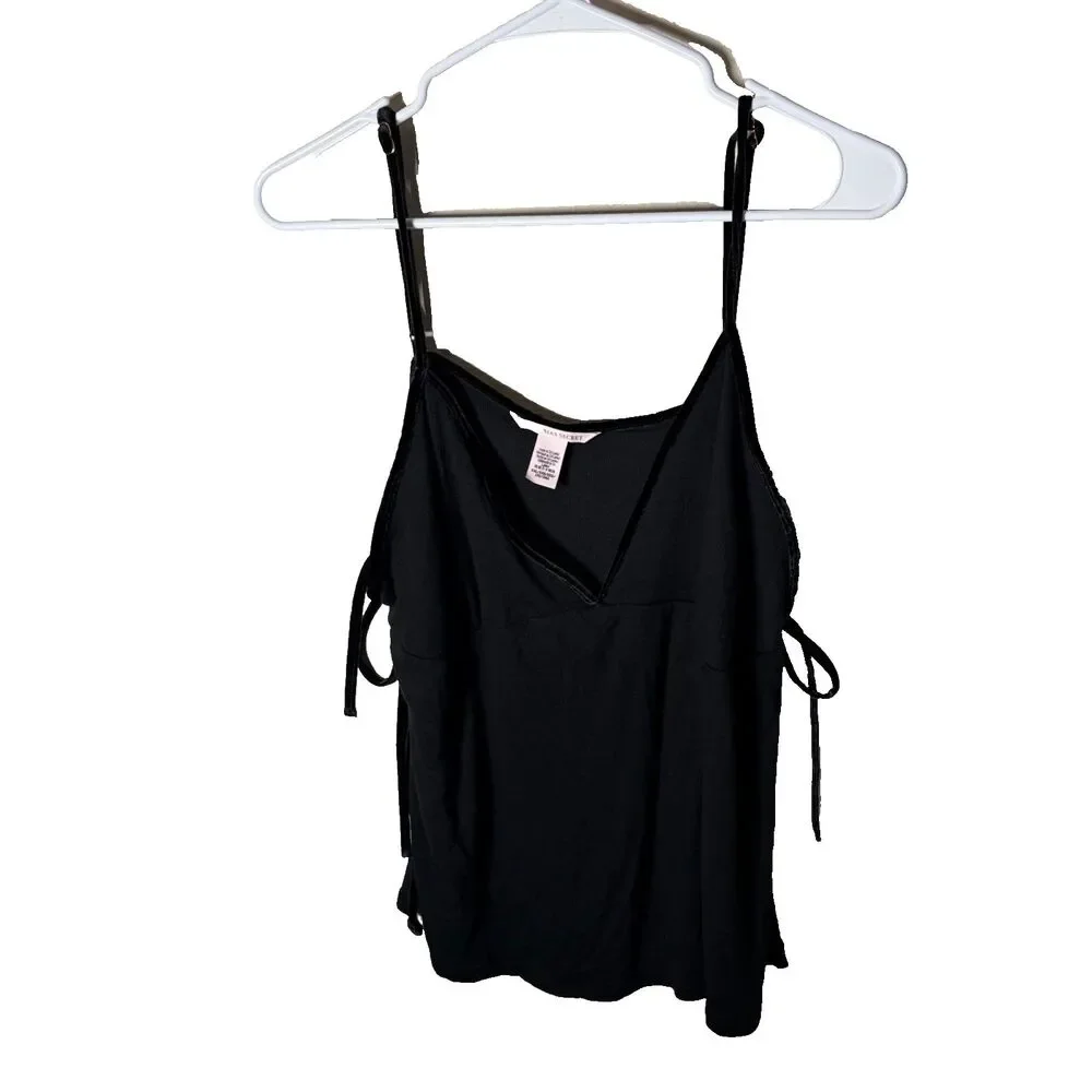 Victoria's Secret Tank Top Women's XXL Side Tie Open V-Neck Adjustable Shirt